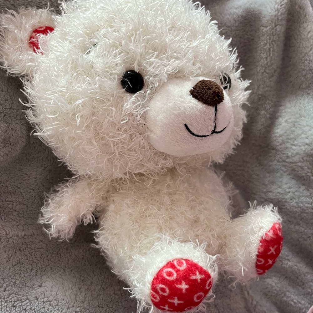 Small white Hallmark Teddy Bear - Picture 2 of 3